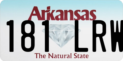 AR license plate 181LRW