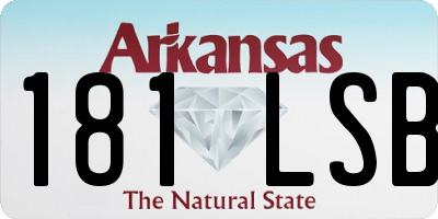 AR license plate 181LSB
