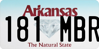 AR license plate 181MBR