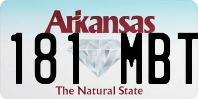 AR license plate 181MBT