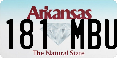 AR license plate 181MBU