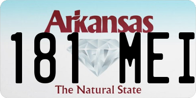 AR license plate 181MEI