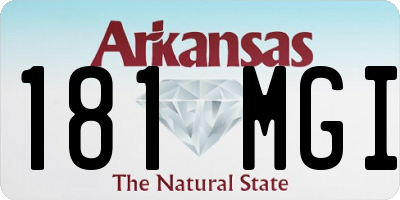 AR license plate 181MGI