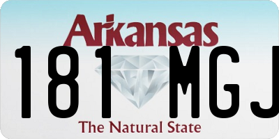 AR license plate 181MGJ