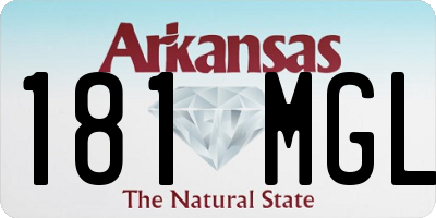 AR license plate 181MGL