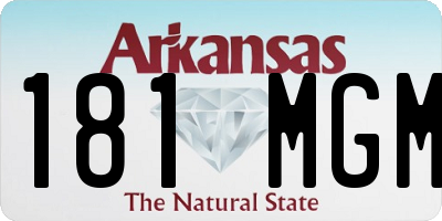 AR license plate 181MGM