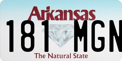 AR license plate 181MGN