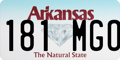 AR license plate 181MGO