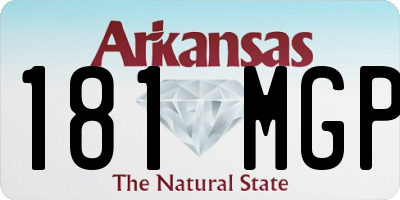 AR license plate 181MGP