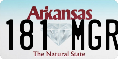 AR license plate 181MGR