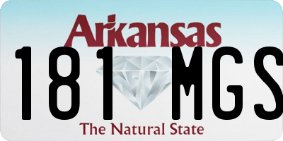 AR license plate 181MGS