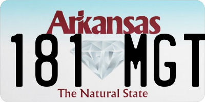 AR license plate 181MGT