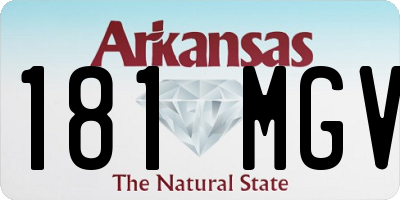 AR license plate 181MGV