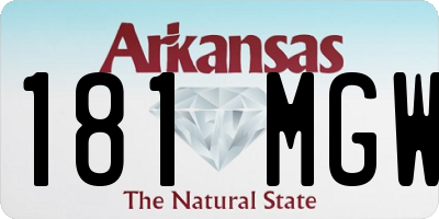 AR license plate 181MGW