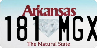AR license plate 181MGX