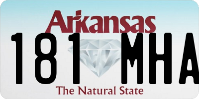 AR license plate 181MHA