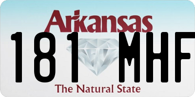AR license plate 181MHF