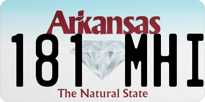 AR license plate 181MHI