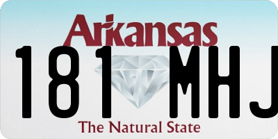 AR license plate 181MHJ