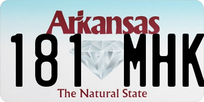 AR license plate 181MHK
