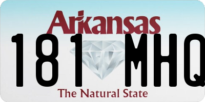 AR license plate 181MHQ