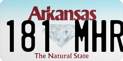 AR license plate 181MHR