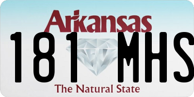 AR license plate 181MHS