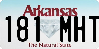 AR license plate 181MHT