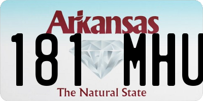 AR license plate 181MHU