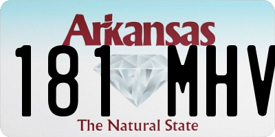 AR license plate 181MHV