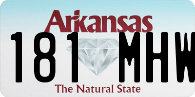 AR license plate 181MHW