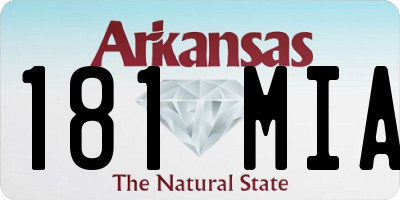 AR license plate 181MIA