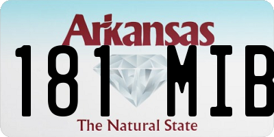 AR license plate 181MIB
