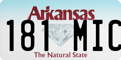 AR license plate 181MIC