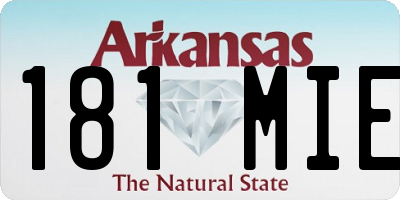 AR license plate 181MIE