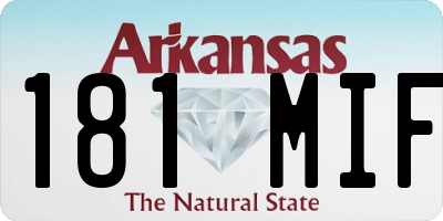 AR license plate 181MIF
