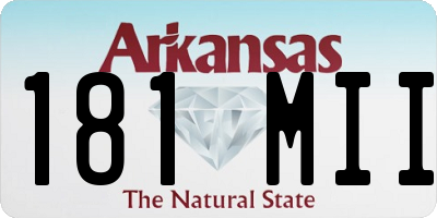 AR license plate 181MII