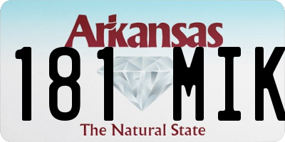 AR license plate 181MIK