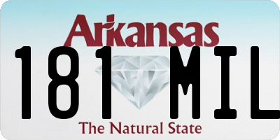 AR license plate 181MIL