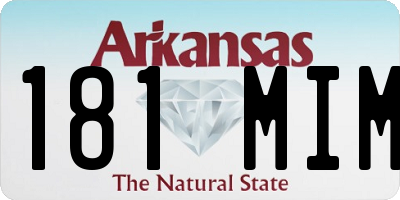AR license plate 181MIM