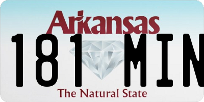 AR license plate 181MIN
