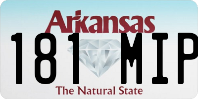 AR license plate 181MIP