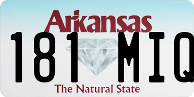 AR license plate 181MIQ