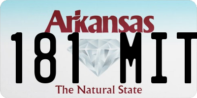 AR license plate 181MIT