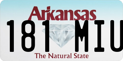 AR license plate 181MIU