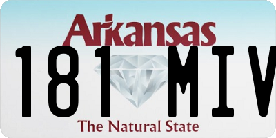 AR license plate 181MIV