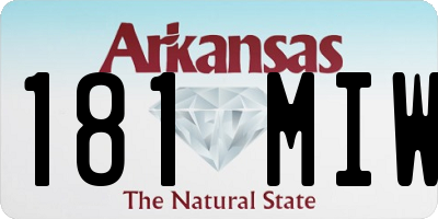 AR license plate 181MIW