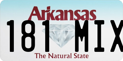 AR license plate 181MIX