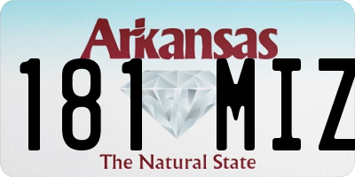 AR license plate 181MIZ