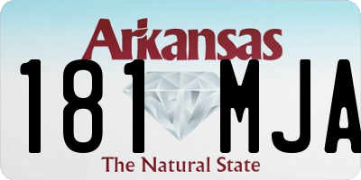 AR license plate 181MJA